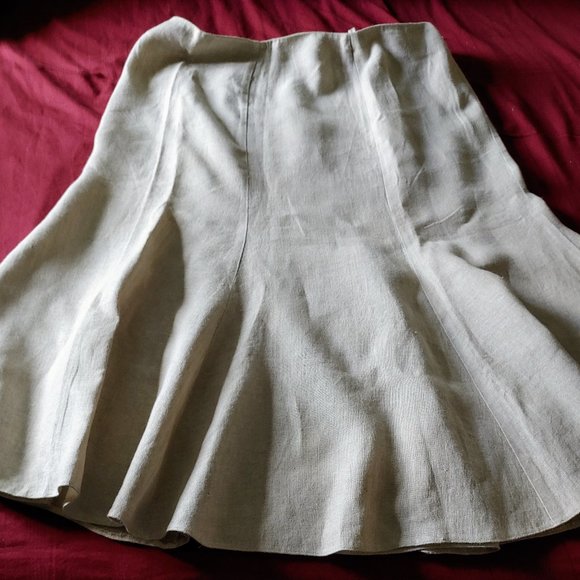 Ann Harvey gored linen skirt - Picture 1 of 3
